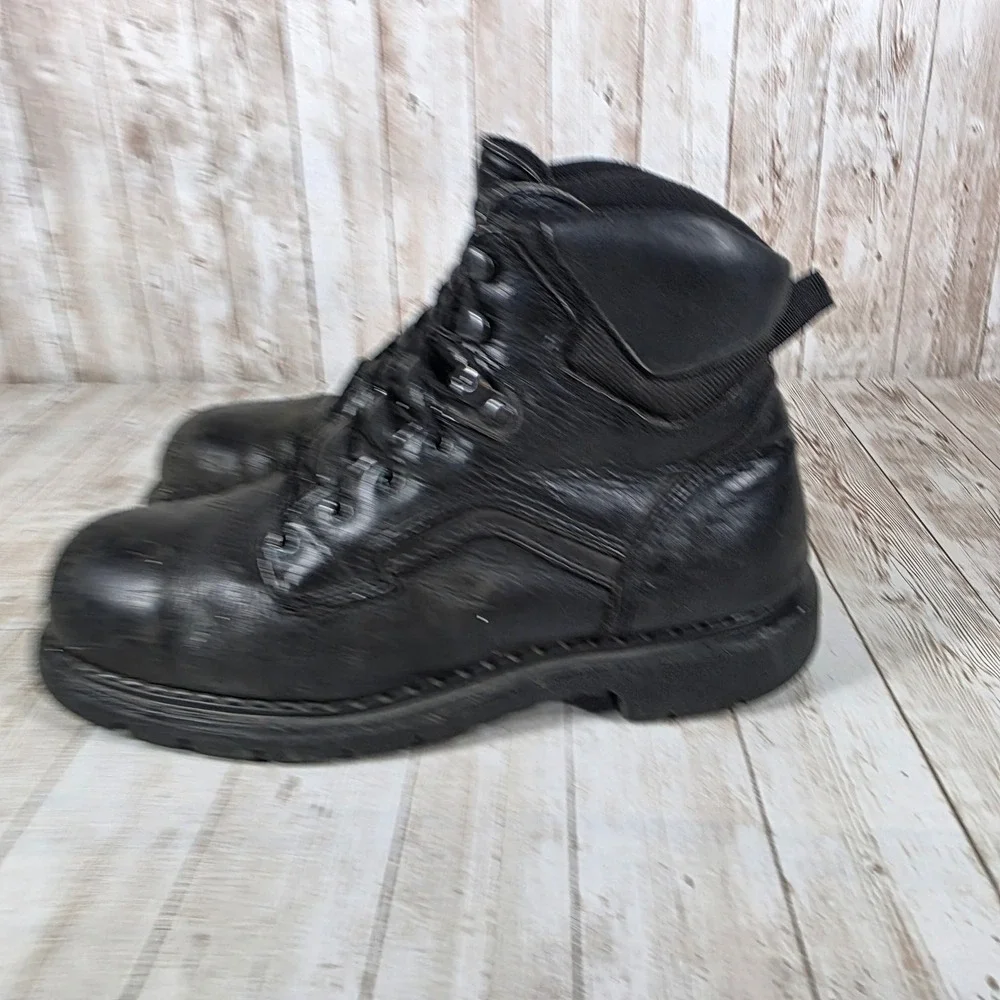 Red Wing‎ Shoes Black Leather Work Boots USA Made Men's Size 8 EH Rated